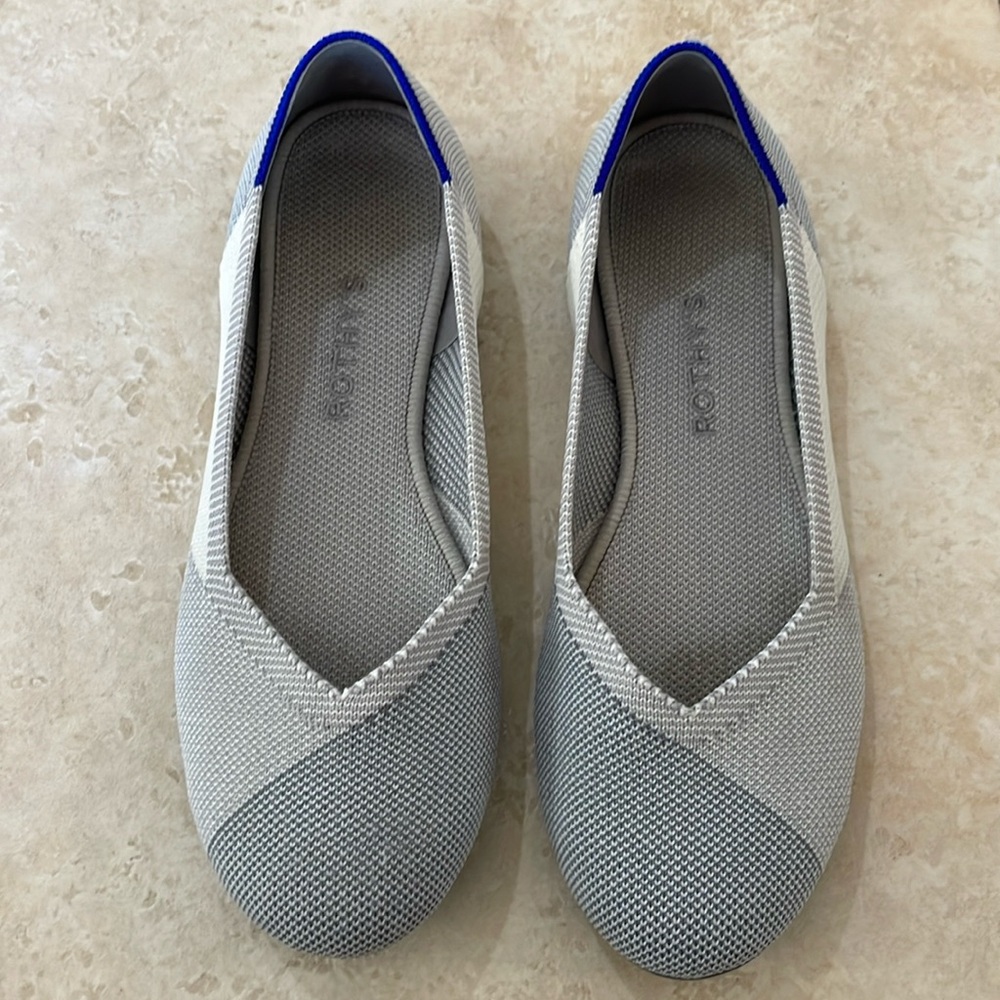 VGUC Rothy’s The Flat in Grey. Size 8.5